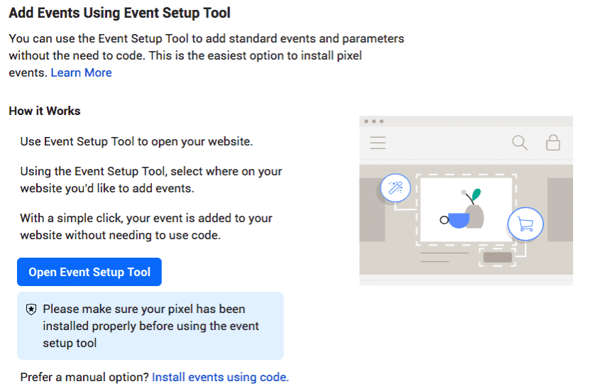 Set up facebook pixel events