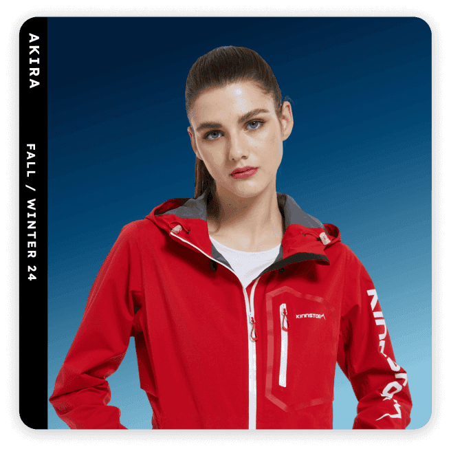 A cool model with brunette hair wearing a red tracksuit top. This is an AI Ad creative, perfect for Shopify and other e-commerce stores during Black Friday. It’s a modern product catalog design suitable for Facebook ads, Google ads, and Instagram ads.
