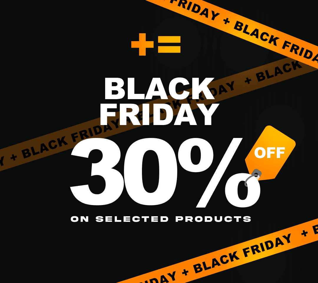 Black friday sales discount on an orange background, suitable for online stores and e-commerce